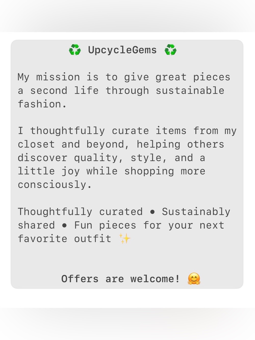 UpcycleGems Sustainability ♻️